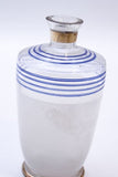 דקנטר בקבוק ישן ומקסים מעוטר בפסים כחולים ומוזהבים - Gallery Hemli - גלריה המלי