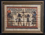 הדפס הירוגליפים מצרי על גבי פפירוס, גודל: רוחב: 36 ס"מ, גובה: 46 ס"מ - Gallery Hemli - גלריה המלי
