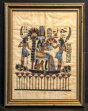הדפס הירוגליפים מצרי על גבי פפירוס, גודל: רוחב: 36 ס"מ, גובה: 46 ס"מ [CLONE] - Gallery Hemli - גלריה המלי