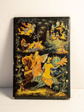 ציור אריח מוטבע בעץ עם סצנות מאגדות עמים אירופאיות לתלייה - Gallery Hemli - גלריה המלי