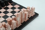 לוח שחמט ישן משיש וכלי אלבסטר מידות 45X45 ס"מ
