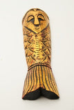 מסכה אפריקאית עשויה עץ, בצורת דג, גילוף בעבודת יד, גודל 29 ס"מ - Gallery Hemli - גלריה המלי