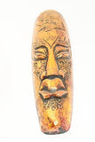 מסכה אפריקאית עשויה מעץ, גילוף בעבודת יד, עם גילוף בצורת דג במעלה המסכה, גודל 45 ס"מ - Gallery Hemli - גלריה המלי