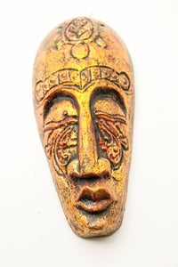 מסכה אפריקאית עשויה מעץ, מגולפת בעבודת יד, גודל 16 ס"מ - Gallery Hemli - גלריה המלי