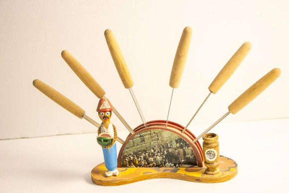 מחזיק מפיות, סכיני גבינה וקיסמים וינטג' ישראלי - Gallery Hemli - גלריה המלי