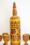 סט נהדר של בקבוק ושישה גביעי שתיה עשויים בעבודת יד - Gallery Hemli - גלריה המלי