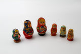 סט שישיית בובות בבושקה רוסיות ישנות צבעוניות ומקסימות - Gallery Hemli - גלריה המלי