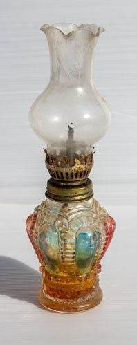 עששית זכוכית קטנה מעוטרת צבעונית ומשגעת - Gallery Hemli - גלריה המלי