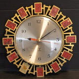 שעון קיר ישן, מנגנון קוורץ יוצר במערב גרמניה ע"י חברת Transston גודל 30 ס"מ - Gallery Hemli - גלריה המלי