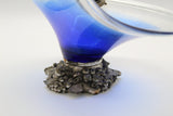 סנטר פיס איטלקי עשוי זכוכית כחולה על גבי בסיס יצוק בלט מצופה, חתום. (פגם) - Gallery Hemli - גלריה המלי
