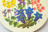 תחתית מלמין פרחונית עם ציורי פרחים צבעוניים שצוירו ביד - Gallery Hemli - גלריה המלי