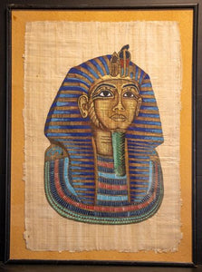 תות ענח אמון ציור דמותו כפי שנמצאה בסרקופג שלו על גבי נייר פפירוס, גודל : רוחב: 75ס"מ, גובה: 52 ס"מ - Gallery Hemli - גלריה המלי